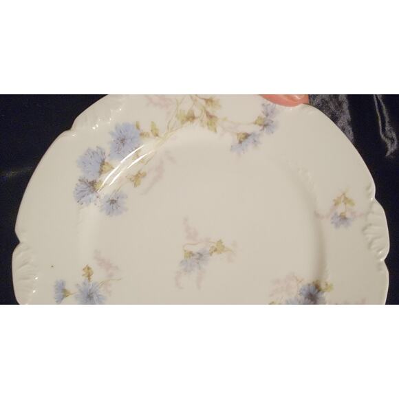 Haviland Limoges Schleiger Blue Floral 9 Inch Dinner Plate - Picture 3 of 6